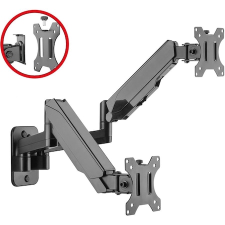 Siig PREMIUM ALUMINUM GAS SPRING WALL MOUNT - DUAL MONITOR CE-MT2M12-S1