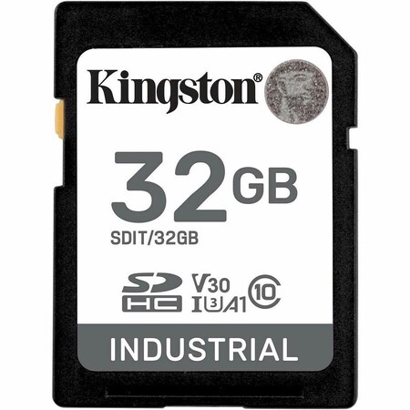 Kingston 32GB SDHC INDUSTRIAL -40C TO 85C C10 UHS-I U3 V30 A1 PSLC SDIT/32GB