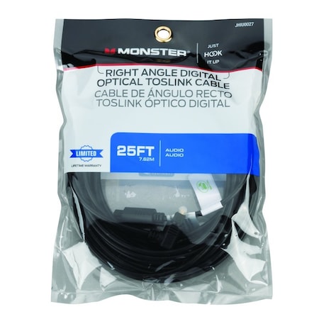 Monster Cable Just Hook It Up 25 ft. L Digital Optical Toslink Cable Digital Optical JHIU0027