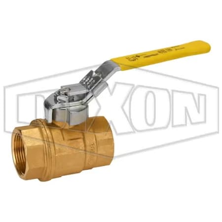 Dixon FBLV Imported Ball Valve, 1-1/4 in Nominal, FNPT End Style, Full Port, PTFE Seat/Seal/Thrust Washer FBVL125