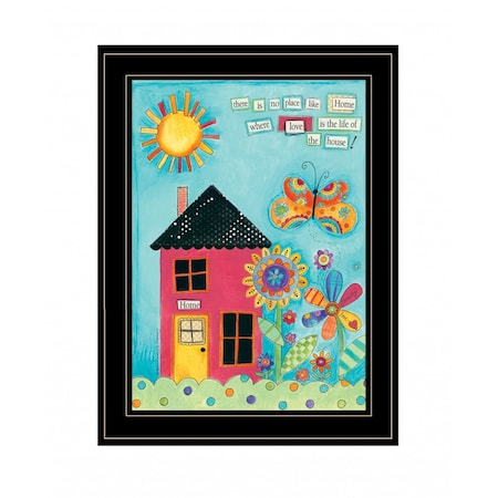 Homeroots No Place Like Home 2 Black Framed Print Wall Art 407523