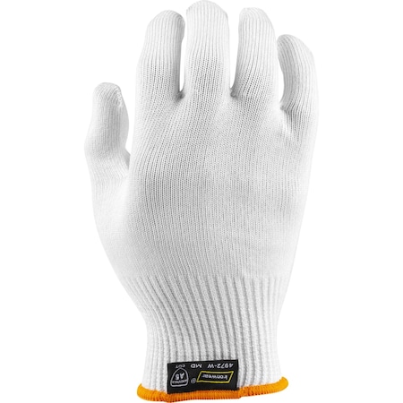 Ironwear 13 Gauge Multi Fiber Knit A5 Cut Resistant Glove, White, Medium 4972-W-MD