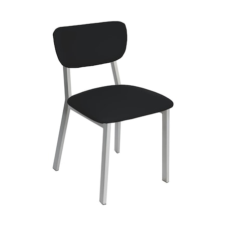 Bfm Seating Hamilton Side Chair, Grade 3 Vinyl Seat & Back - Steel Frame - Platinum Finish JS10C2026-2026PL