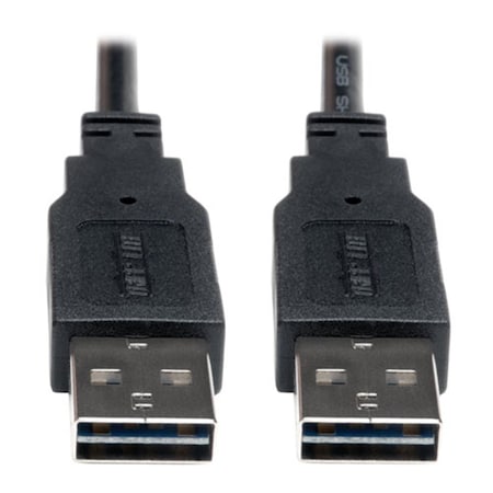 Evolve Hi Speed Cable, USB 2.0, Reversible A To Reversible A M-M - 10 ft. EV186974