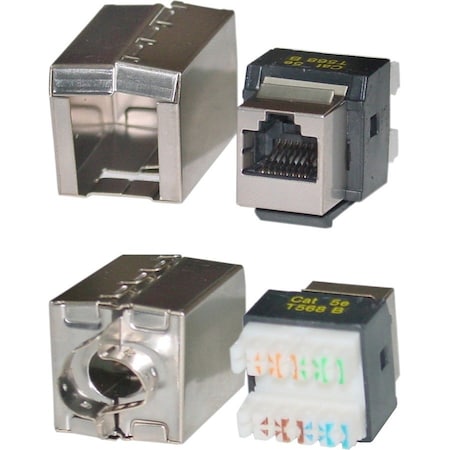 Cable Wholesale CableWholesale Shielded Cat5e Keystone Jack, RJ45 Female to 110 Punch Down 310-520