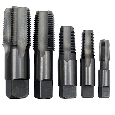 Tinkertools Carbon Steel NPT Pipe Tap Set, 5 Piece TI3954430