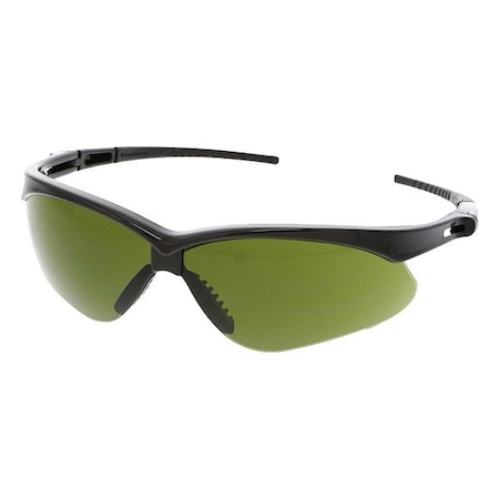 Mcr Safety Memphis (MP1), Welding Safety Glasses, Anti-Scratch, Green Filter 3.0 Lens, Black Frame, Half Frame MP1130