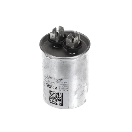 Heatcraft Capacitor, Run, 440 Volt, 50/60HZ, 10MFD, Round 7076950