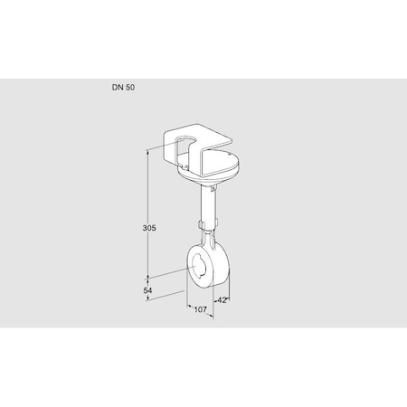 Honeywell Kromschroder VLV, BFLY, BVHR50Z01A, DN 50 FITS BETWEEN E KS88302698
