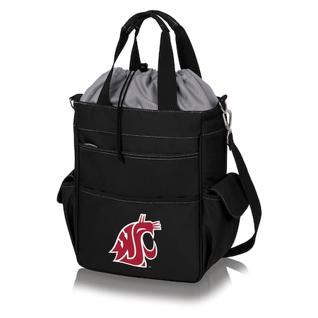Picnic Time Family Of Brands NCAA Washington State Cougars Activo Tote Cooler Bag - Soft Cooler Bag 614-00-175-634-0