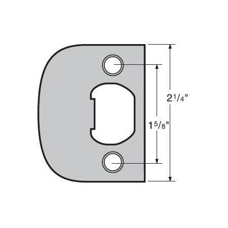 Kwikset Square Corner Full Lip Strike, Polished Brass 83437-047