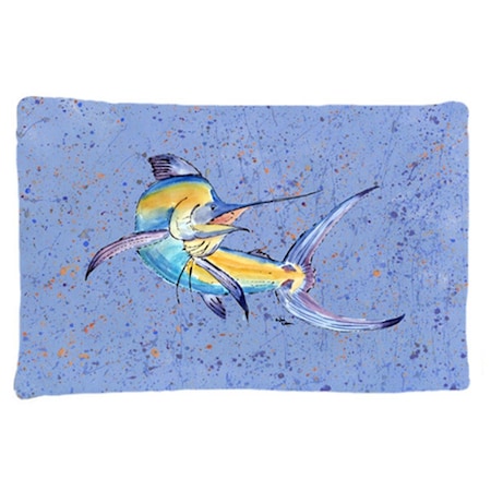 Carolines Treasures 20.5 x 30 in. Blue Marlin Moisture Wicking Fabric Standard Pillow Case 8350PILLOWCASE
