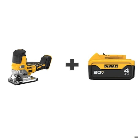 Dewalt Jigsaw Kit, 3200 stroke/min, 20 V DC DCS335B/DCB204