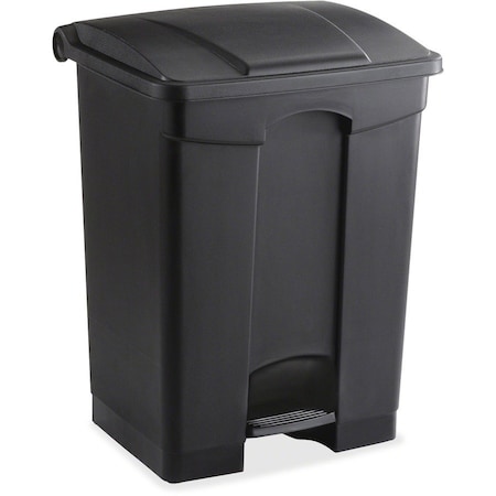 Safco 17 gal. Plastic Rectangular Trash Can, Black 9922BL