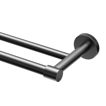 Gatco Reveal 24" Double Towel Bar, Matte Black 4664MX
