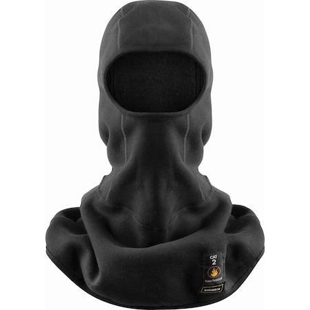 Ironwear Full Length Heavyweight Cotton Flame Resistant Balaclava, Black 1395FR-B