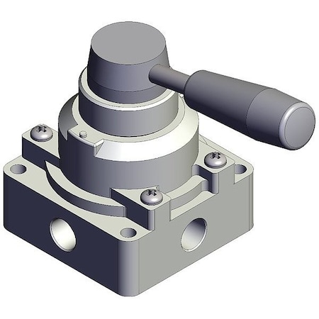Smc Hand Valve, Closed, VH, Three-Position VH300-02