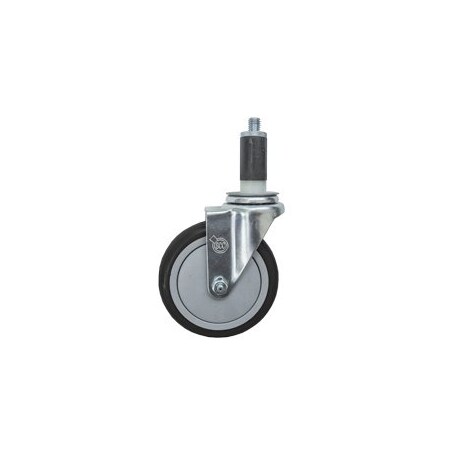 Service Caster 5'' SS Black Poly Wheel Swivel 1'' Expanding Stem Caster SCC-SSEX20S514-PPUB-BLK-1