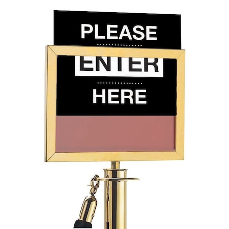 Aarco Sign Holder for Rope Style Post 8, 5''Hx11''W LBSF-1