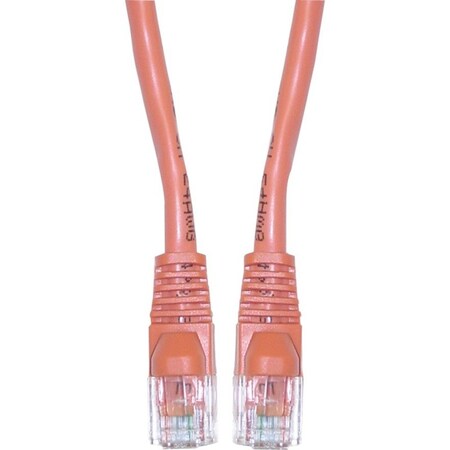 Cable Wholesale Cat6a Orange Copper Ethernet Patch Cable, 10 Gigabit, Snagless/Molded Boot, POE Compliant, 500 13X6-03150