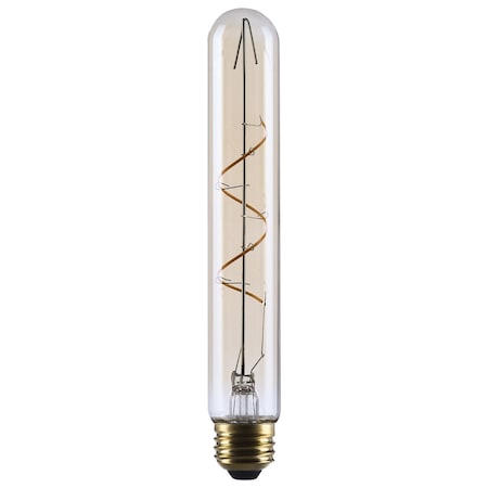 Satco 5.5 Watt T9 LED 2000K CCT Medium Base Clear Glass Amber Coil Filament Dimmable 120 Volt S14230