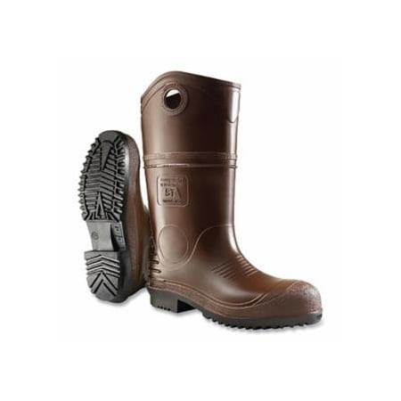 Dunlop Protective Footwear DuraPro XCP Rubber Boots, Steel Toe, Men's 6, 16 in Boot, PVC, Brown/Black 868-8408600.06