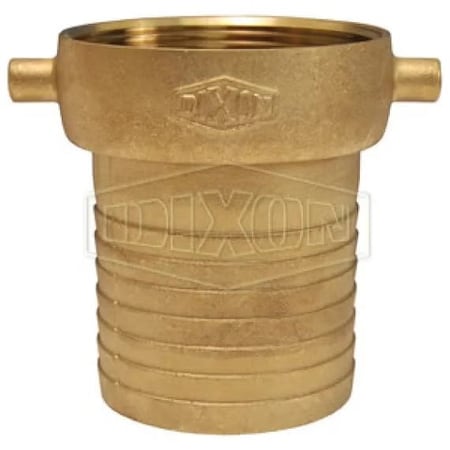 Dixon King Short Shank Suction Coupling with Brass Nut, 2-1/2 in Nominal, Female NPSM End Style, 3-17/32 FBB250