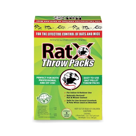 Ratx Non-Toxic Bait Pellet Throw Pack For Mice and Rats 6 pk 620103