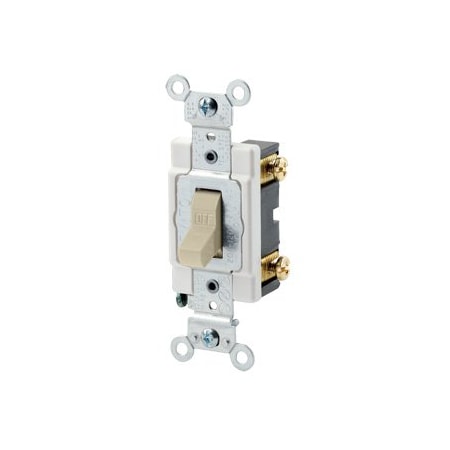 Leviton Toggle Switch, 15 Amp, 120/277 Volt, Ivory CSB1-15I
