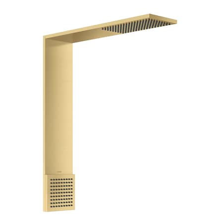 Axor ShowerComposition 1-Jet Showerhead 110/220 and Shoulder Shower, 2.5 GPM in Brushed Gold Optic 12593251