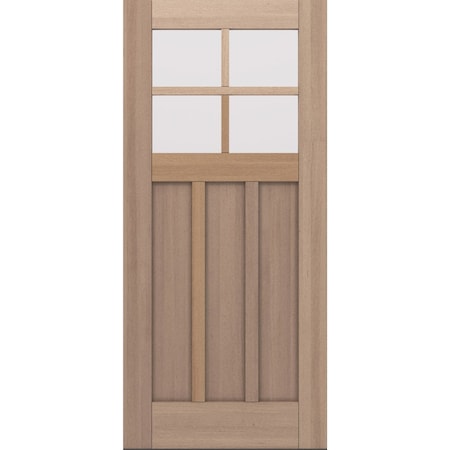 Doornmore CRF-P3G4, 37.75" x 82" ( 36" Door) Right Hand, Mahogany SDL 4 Lite Exterior Door CRF-P3G4-SW-3680_1_RI