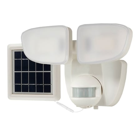Cooper Lighting Halo Motion Solar Security Light, 50 W, 2-Lamp, LED Lamp, Bright White Light, 700 Lumens SLFS07AM2W