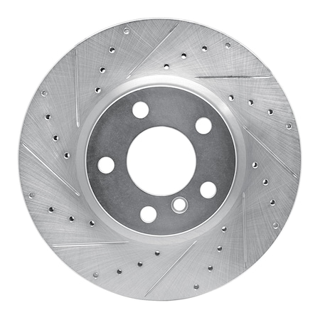 Dynamic Friction Co DFC Brake Rotor - Drilled and Slotted - Silver 631-31151L