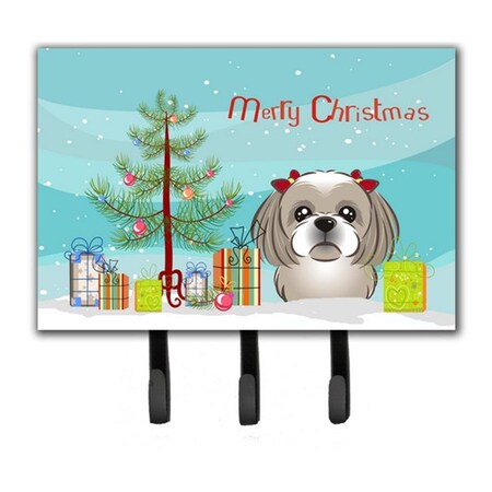 Carolines Treasures Christmas Tree and Gray Silver Shih Tzu Leash or Key Holder BB1622TH68