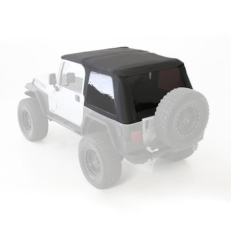 Smittybilt 9706 WRANGLER TJ BOWLESS COMBO TOP W/TINTED WINDOWS & NO UPPER DOORS; BLACK DIAMOND 9973235