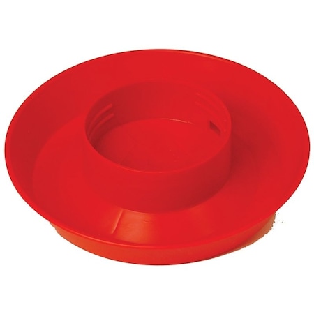 Little Giant Poultry Waterer Base, 6 in Dia, 112 in H, 1 qt Capacity, Polystyrene, Red 740