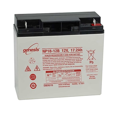 Enersys Genesis 12V 18Ah NB Sealed Lead Acid Battery NP18-12B