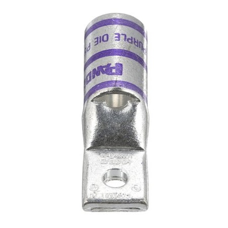 Panduit One-Hole Compression Lug, Standard Barrel, Copper, Purple LCAN4/0-14-X