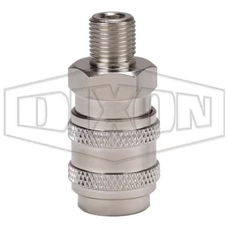 Dixon BR Series Quick Disconnect Pneumatic Coupler, 1/8-27 Nominal, Quick Disconnect Coupler x FNPT, 300 p 1BRM1-B-7