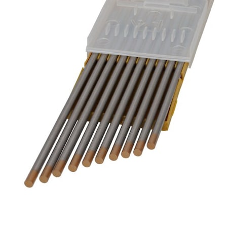 Weldcote Gold 5/32in x 7 Lanthanated Tungsten 1.5%, 10PK TUNG532X7LAN15