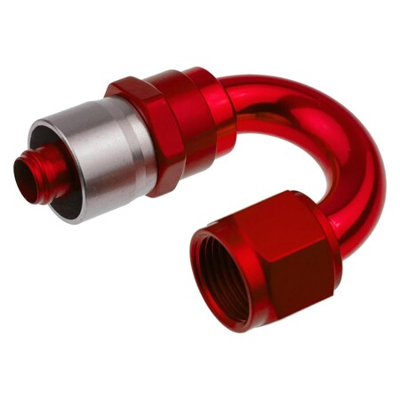 Pertrechos 180 deg -16 An Crimp Style Hose End, Red PE3078874