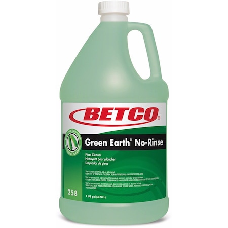 Betco BioActive Solutions No-Rinse Floor Cleaner, Rain Fresh Scent, 1 gal Bottle, 4PK 2580400