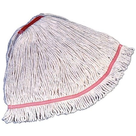 Rubbermaid Commercial 5in String Wet Mop, 20oz Dry Wt, Side Gate Connect, Loop-End, White, Cotton/Synthetic, FGC15306WH00 FGC15306WH00