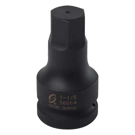 Sunex 1 in Dr Hex Driver Socket 1 1/8 in 56064