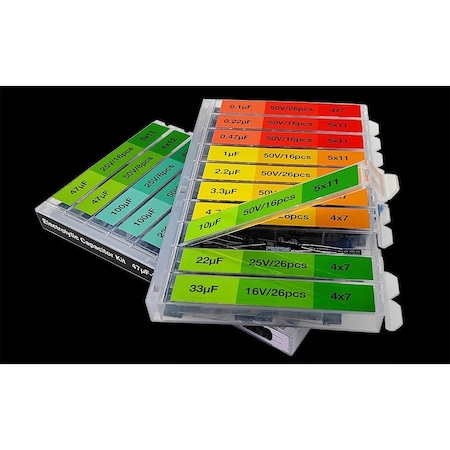 Florida Tools 0.1uFi 1/4 2200uF capacitors 20 Types Capacitor Assortment kit for Industrial Electrical 304pcs FT910