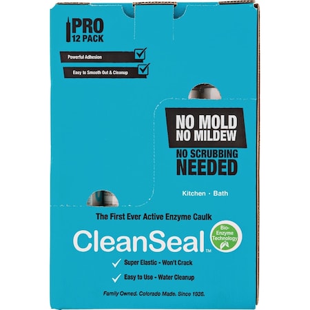 Sashco CleanSeal 10.5 Oz. White Active Enzyme Kitchen & Bath Caulk 11073