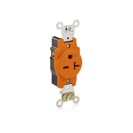 Leviton Industrial Series Heavy Duty Grade Single Receptacle, 20 Amp, 125 Volt 5361-IG