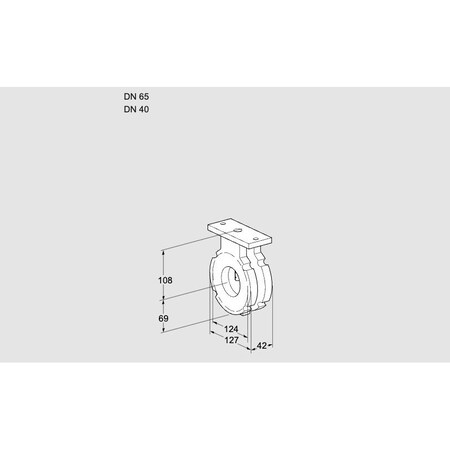 Honeywell Kromschroder Butterfly Valve - Gas, Flanged, DN65/DN40, Modulating, 500 mbar Max KS88300153