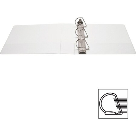 Business Source Ring Binder, White, Clear Sleeve BSN28442