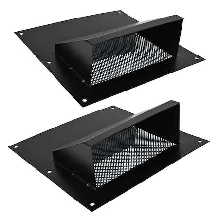 Mytee Products of Shipping Container Vent w/ Bug Screen - 16in x 16in Black Powder Coated, 2PK CNT-INSTAVENTx2